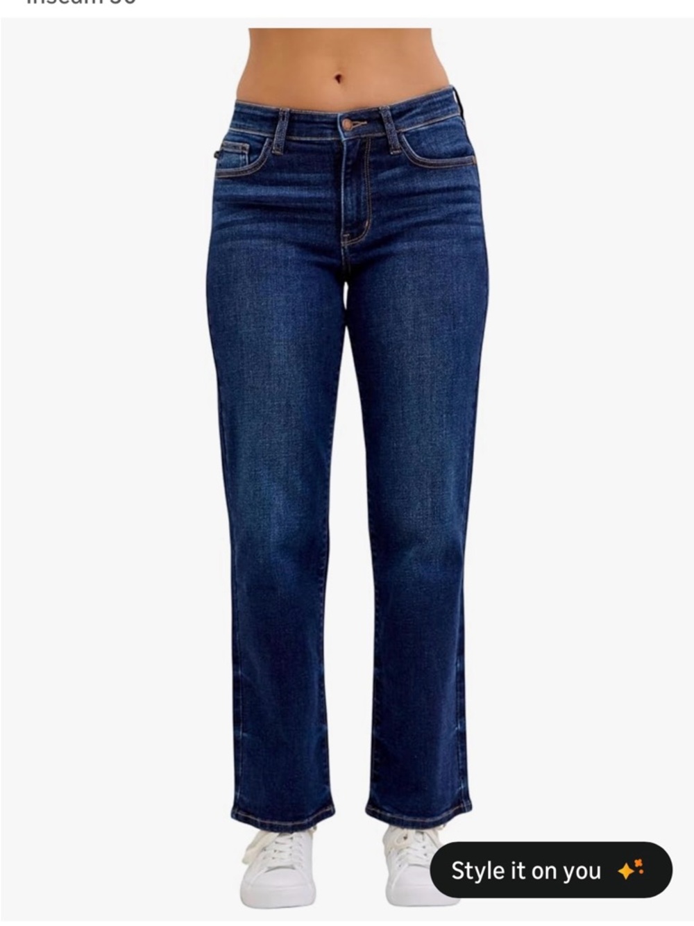 Judy Blue Dark Indigo Straight Leg Jeans